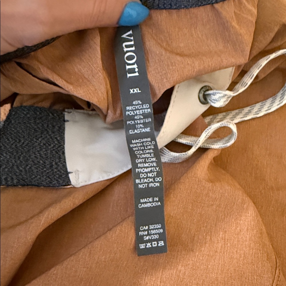 Vuori Banks Short 7” Men’s XXL Burnt Orange Rust Elastic Waist - Picture 3 of 6